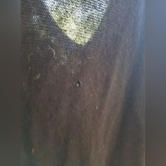 Large Anne Klein Knitwear ladies Sequin Sweater black rainbow long sleeve v neck - Picture 4 of 11